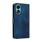 For OPPO A78 4G Embossed Rhombus Starry Leather Phone Case(Blue) - 3