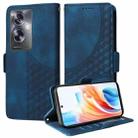 For OPPO A79 5G Embossed Rhombus Starry Leather Phone Case(Blue) - 1