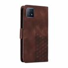 For OPPO A92S / Reno4 Z 5G Embossed Rhombus Starry Leather Phone Case(Brown) - 3
