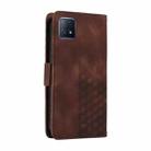 For OPPO A72 5G / A53 5G Embossed Rhombus Starry Leather Phone Case(Brown) - 3