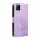 For OPPO A72 5G / A53 5G Embossed Rhombus Starry Leather Phone Case(Purple) - 3