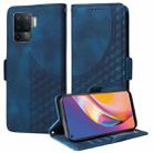 For OPPO A94 4G / F19 Pro Embossed Rhombus Starry Leather Phone Case(Blue) - 1