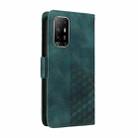 For OPPO A94 5G / F19 Pro+ 5G Embossed Rhombus Starry Leather Phone Case(Green) - 3