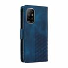 For OPPO A95 5G / Reno6 Z Embossed Rhombus Starry Leather Phone Case(Blue) - 3