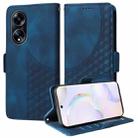 For OPPO A98 / F23 5G / A1 5G Embossed Rhombus Starry Leather Phone Case(Blue) - 1