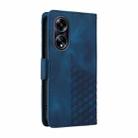 For OPPO A98 / F23 5G / A1 5G Embossed Rhombus Starry Leather Phone Case(Blue) - 3