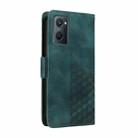 For OPPO A36 4G /A76 4G Global Embossed Rhombus Starry Leather Phone Case(Green) - 3