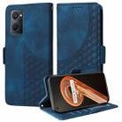 For OPPO A36 4G /A76 4G Global Embossed Rhombus Starry Leather Phone Case(Blue) - 1