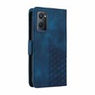 For OPPO A36 4G /A76 4G Global Embossed Rhombus Starry Leather Phone Case(Blue) - 3