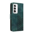 For OPPO Reno12 5G Global Embossed Rhombus Starry Leather Phone Case(Green) - 3