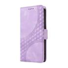 For OPPO Reno12 5G Global Embossed Rhombus Starry Leather Phone Case(Purple) - 2