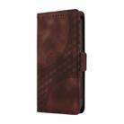 For OPPO Reno12 F 5G Global Embossed Rhombus Starry Leather Phone Case(Brown) - 2