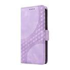 For OPPO Reno12 F 5G Global Embossed Rhombus Starry Leather Phone Case(Purple) - 2