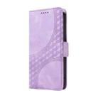 For OPPO A3 Pro 5G Global / India Embossed Rhombus Starry Leather Phone Case(Purple) - 2