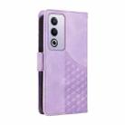 For OPPO A3 Pro 5G Global / India Embossed Rhombus Starry Leather Phone Case(Purple) - 3