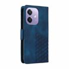 For OPPO A3x 4G / A3x 5G India Embossed Rhombus Starry Leather Phone Case(Blue) - 3
