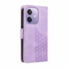 For OPPO A3x 4G / A3x 5G India Embossed Rhombus Starry Leather Phone Case(Purple) - 3