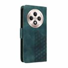 For OPPO Reno12 F 4G Embossed Rhombus Starry Leather Phone Case(Green) - 3