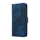 For OPPO Reno12 F 4G Embossed Rhombus Starry Leather Phone Case(Blue) - 2