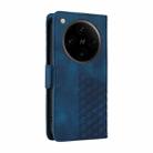 For OPPO Find X8 Pro Embossed Rhombus Starry Leather Phone Case(Blue) - 3