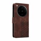For OPPO Find X8 Pro Embossed Rhombus Starry Leather Phone Case(Brown) - 3