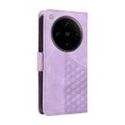 For OPPO Find X8 Pro Embossed Rhombus Starry Leather Phone Case(Purple) - 3