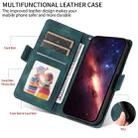 For OPPO A5 Pro 5G Global Embossed Rhombus Starry Leather Phone Case(Green) - 3