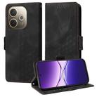 For OPPO A5 Pro 5G Global Embossed Rhombus Starry Leather Phone Case(Black) - 1