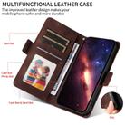 For OPPO A5 Pro 5G Global Embossed Rhombus Starry Leather Phone Case(Brown) - 3