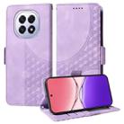 For OPPO F29 5G Global Embossed Rhombus Starry Leather Phone Case(Purple) - 1