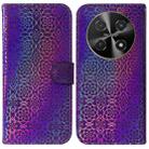 For Huawei nova 12i 4G Global Colorful Magnetic Buckle Leather Phone Case(Purple) - 1