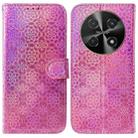 For Huawei nova 12i 4G Global Colorful Magnetic Buckle Leather Phone Case(Pink) - 1