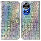 For Huawei nova 12 Pro Colorful Magnetic Buckle Leather Phone Case(Silver) - 1