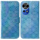 For Huawei nova 12 Ultra Colorful Magnetic Buckle Leather Phone Case(Blue) - 1