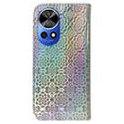 For Huawei nova 12 Ultra Colorful Magnetic Buckle Leather Phone Case(Silver) - 3