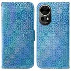 For Huawei nova 12 Colorful Magnetic Buckle Leather Phone Case(Blue) - 1