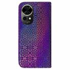 For Huawei nova 12 Colorful Magnetic Buckle Leather Phone Case(Purple) - 3