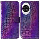 For Huawei nova 14 Colorful Magnetic Buckle Leather Phone Case(Purple) - 1
