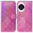 For Huawei nova 14 Colorful Magnetic Buckle Leather Phone Case(Pink) - 1