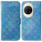 For Huawei nova 14 Ultra Colorful Magnetic Buckle Leather Phone Case(Blue) - 1