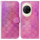 For Huawei nova 14 Ultra Colorful Magnetic Buckle Leather Phone Case(Pink) - 1