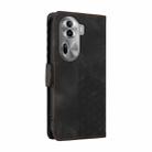 For OPPO Reno11 Pro 5G Global Embossed Rhombus Starry Leather Phone Case(Black) - 3