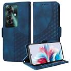 For OPPO Reno11 F / F25 Pro Embossed Rhombus Starry Leather Phone Case(Blue) - 1