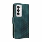 For OPPO Reno12 Pro Global Embossed Rhombus Starry Leather Phone Case(Green) - 3