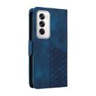For OPPO Reno12 Pro Global Embossed Rhombus Starry Leather Phone Case(Blue) - 3