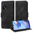 For Realme V11 5G Embossed Rhombus Starry Leather Phone Case(Black) - 1