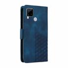 For Realme C65 5G Embossed Rhombus Starry Leather Phone Case(Blue) - 3