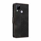 For Realme C15 / C12 Embossed Rhombus Starry Leather Phone Case(Black) - 3