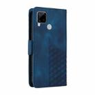 For Realme C25 / C25S Embossed Rhombus Starry Leather Phone Case(Blue) - 3