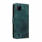 For Realme C20 / C20A Embossed Rhombus Starry Leather Phone Case(Green) - 3